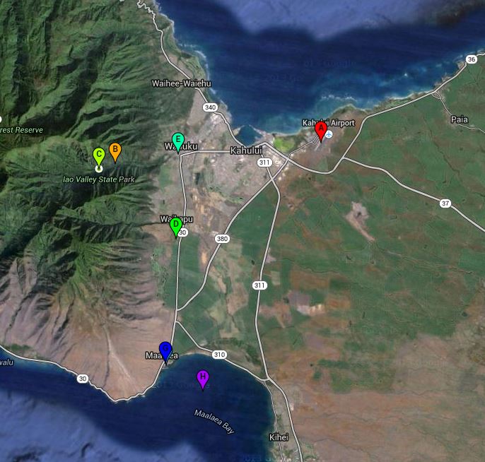 Maui Travel Guide Maui Google Maps and Google Earth KMZ Downloads