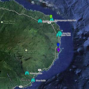 Maui East Area Google Map Image