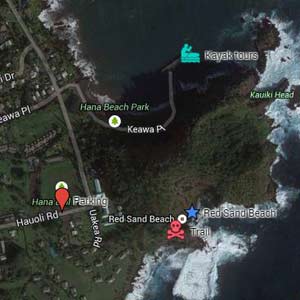 Red Sand Beach Google Map Image